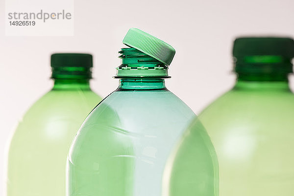 Recycling - Kunststoffflaschen  Nahaufnahme