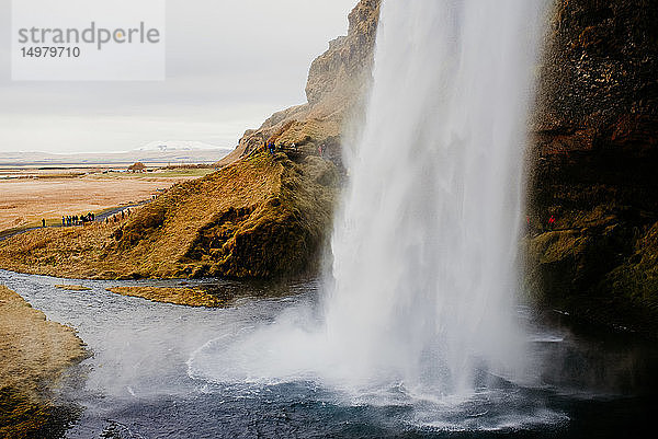 Seljalandsfoss-Wasserfall  Ásólfsskáli  Rangarvallasysla  Island