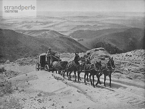 Überquerung des San-Marcos-Passes  Kalifornien   um 1897. Schöpfer: Unbekannt.