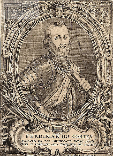 Porträt von Hernán Cortés (1485-1547). Schöpfer: Anonym.