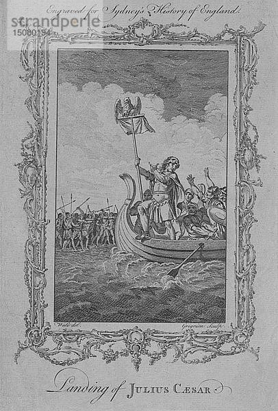 Landung von Julius Cäsar   1773. Schöpfer: Charles Grignion.