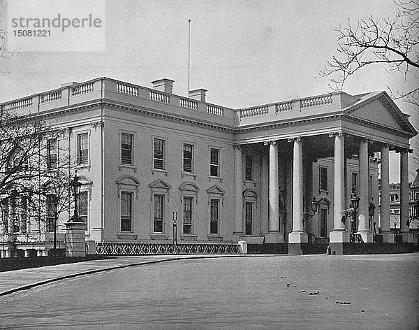 Das Weiße Haus  Washington D.C.   um 1897. Schöpfer: Unbekannt.