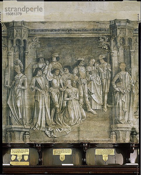 Fresko  St Mary's Chapel  Eton College  Berkshire  1983. Schöpfer: Königliche Kommission für die historischen Denkmäler von England.