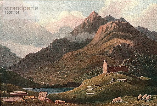 Eine Berglandschaft - Ben Lomond   (um 1900). Schöpfer: Unbekannt.