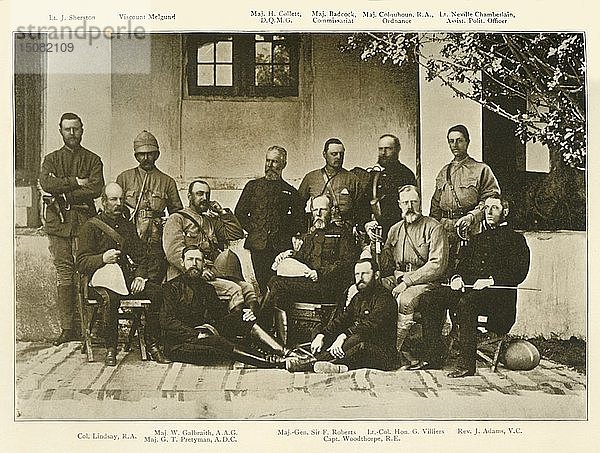 General Roberts' Stab  Kandahar-Expedition   um 1880  (1901). Schöpfer: Bourne & Shepherd.