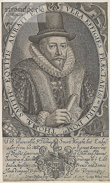 Sir Thomas Smith  erster Gouverneur der Ostindien-Kompanie  Botschafter in Russland 1604-1605  1617. Schöpfer: Passe  Simon van de (um 1595-1647).