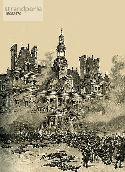 Einnahme des Hotel de Ville  Paris  Juli-Revolution  1830 (um 1890). Schöpfer: Unbekannt.