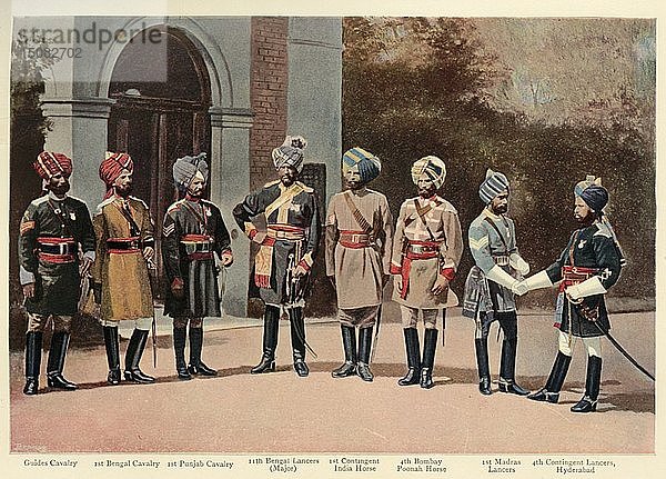Typen der indianischen Kavallerie   1901. Schöpfer: Gregory & Co.