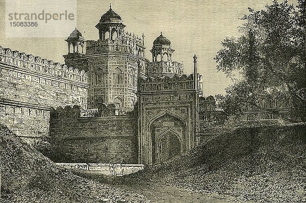 Der Palast der Mogulkaiser  Delhi   1890. Schöpfer: Unbekannt.