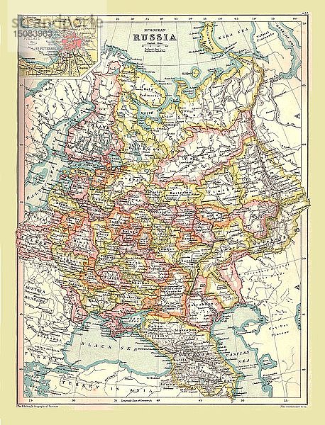 Karte von Russland  1902. Schöpfer: Unbekannt.