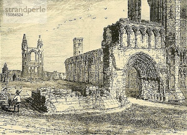 Ruinen der Kathedrale von St. Andrews   1890. Schöpfer: Unbekannt.