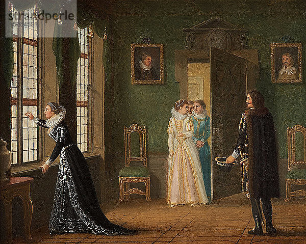 Die Verlobung von Ebba Brahe mit Jacob de la Gardie. Schöpfer: Hilleström  Pehr (1732-1816).