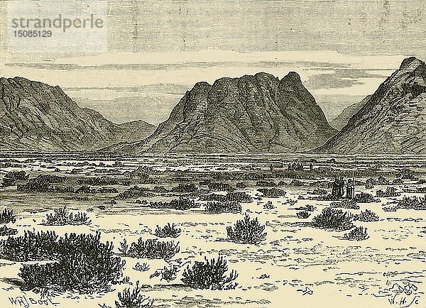 Der Ras Sufsafeh (Berg Sinai)   1890. Schöpfer: Unbekannt.