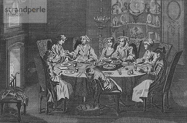 Das Pessachfest der portugiesischen Juden   um 1730. Schöpfer: Unbekannt.