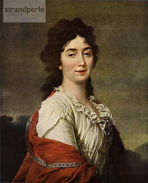 Porträt von Anna Stepanowna Protosowa   1800  (1965). Schöpfer: Dmitrij Lewizkij.