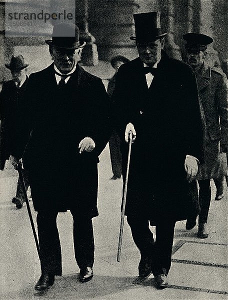 Mit David Lloyd George   1917  (1945). Schöpfer: Unbekannt.