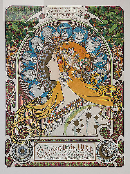 Zodiaque (Tierkreis)  1896. Schöpfer: Mucha  Alfons Marie (1860-1939).