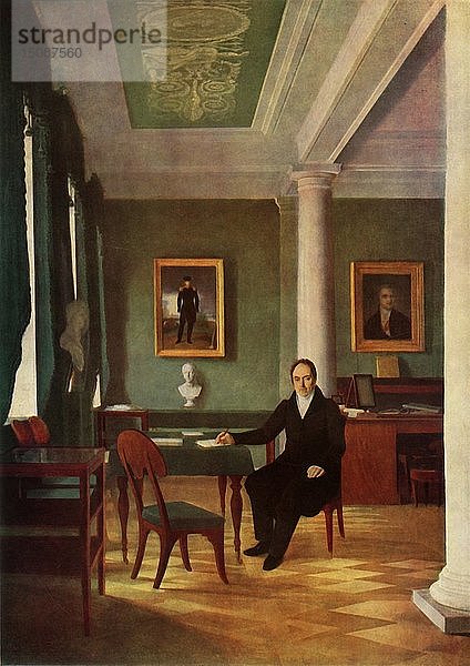 Das Arbeitszimmer des Fürsten Kochubey  1831-1834  (1965). Schöpfer: Aleksey Venetsianov.