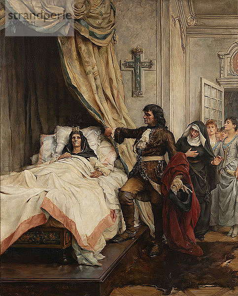 Peter der Große zu Besuch bei Madame de Maintenon im Jahr 1717  Ende des 19. Schöpfer: Champ-Renaud  Thérèse de (1861-1921).