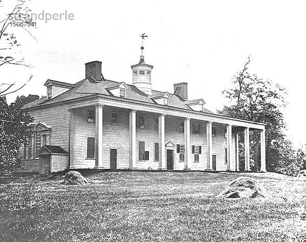 Washingtons Haus  Mount Vernon  Virginia  USA  um 1900. Schöpfer: Unbekannt.