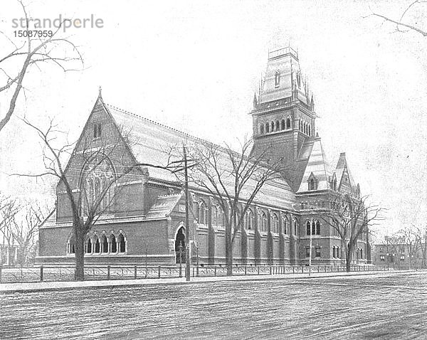 Memorial Hall  Cambridge  Massachusetts  USA  um 1900. Schöpfer: Unbekannt.