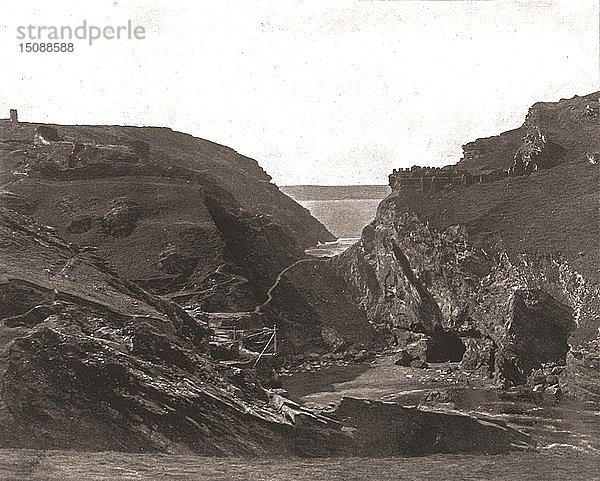 König Artus' Burg  Tintagel  Cornwall  1894. Schöpfer: Unbekannt.
