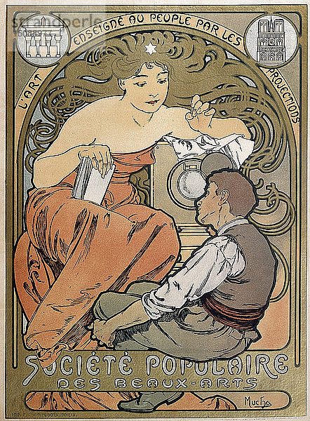 Plakat für die Societe Populaire des Beaux Arts  1897. Künstler: Alphonse Mucha