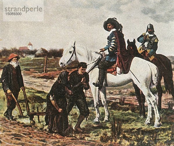 Anwerber in der Zeit des Dreißigjährigen Krieges  1618-1648  (1936). Schöpfer: Unbekannt.