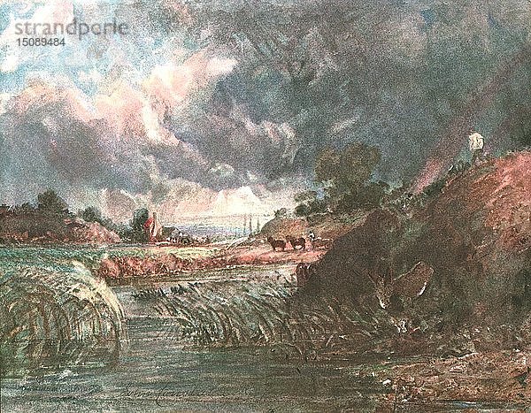 Sturmwolken über Hampstead   frühes 19. Jahrhundert  (um 1900). Schöpfer: Unbekannt.
