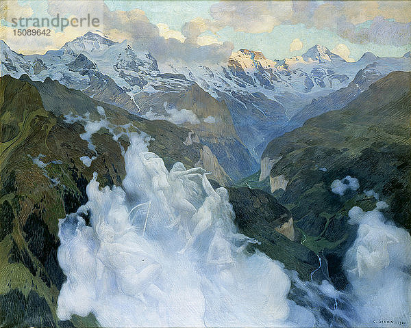 Wolken (Lauterbrunnental)  1901. Schöpfer: Giron  Charles (1850-1914).