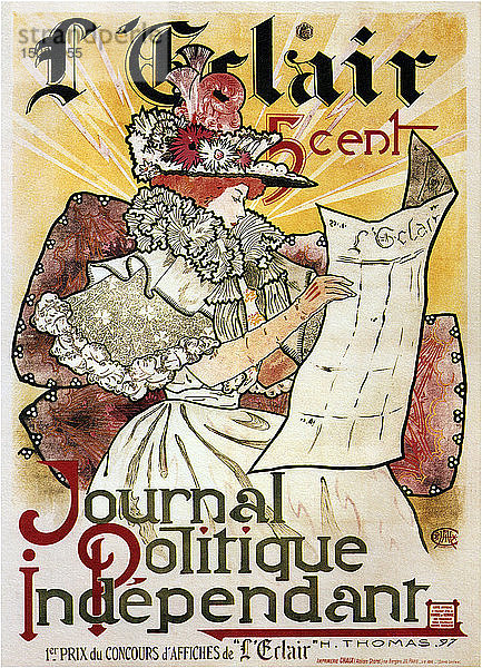 L'Eclair: Journal Politique Independent (Plakat)  1897. Künstler: Thomas  Henry Atwell (1834-1904)