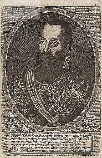 Mikolaj der Schwarze Radziwill (1515-1565)  Großer Hetman von Litauen. Aus: Icones Familiae Ducalis