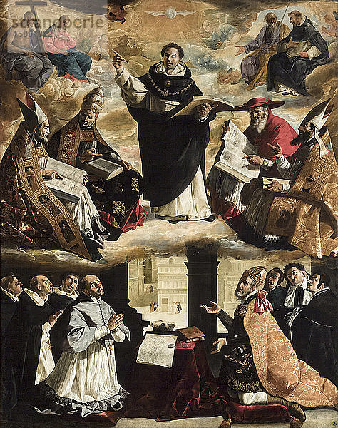 Die Apotheose des Heiligen Thomas von Aquin  ca. 1631. Schöpfer: Zurbarán  Francisco  de (1598-1664).