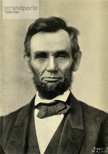 Abraham Lincoln  1863  (1930). Schöpfer: M. P. Rice.
