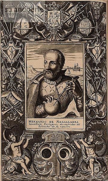 Porträt von Ferdinand Magellan (1470-1521)  1624. Schöpfer: Anonym.