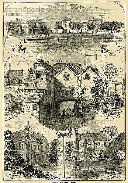 Ansichten in Highgate   um 1876. Schöpfer: Unbekannt.