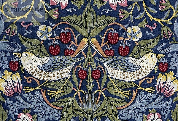 Dekorativer Stoff  1883. Schöpfer: Morris  William  Morris Tapestry Works (1834-1896).