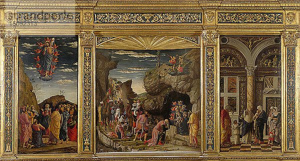 Trittico degli uffizi (Uffizien-Triptychon)  ca. 1463-1464. Schöpfer: Mantegna  Andrea (1431-1506).