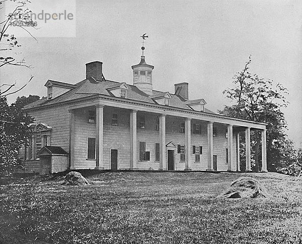 Washingtons Haus  Mount Vernon  Virginia   um 1897. Schöpfer: Unbekannt.