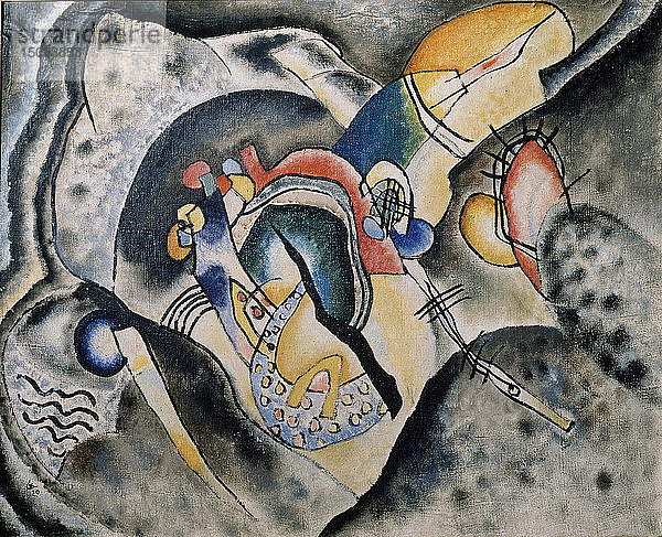 Ein schwarzer Schlaganfall  1920. Künstler: Kandinsky  Wassily Vasilyevich (1866-1944)