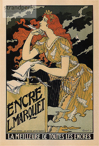 Encre L. Marquet (Plakat)  1892. Künstler: Grasset  Eugène (1841-1917)