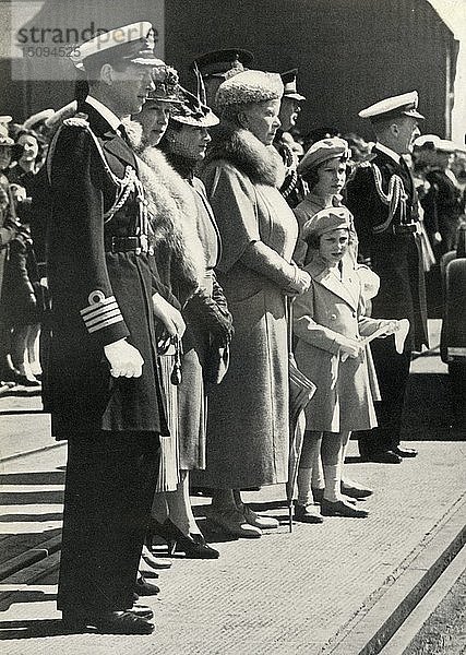 Die Queen Mary macht sich auf den Weg nach Kanada  1939  (1951). Schöpfer: Unbekannt.