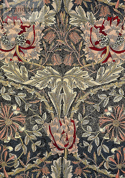 Dekorativer Stoff  1876-1890. Schöpfer: Morris  William  Morris Tapestry Works (1834-1896).
