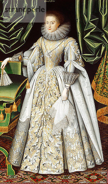 Porträt von Diana Cecil  spätere Gräfin von Oxford  um 1616-1618.