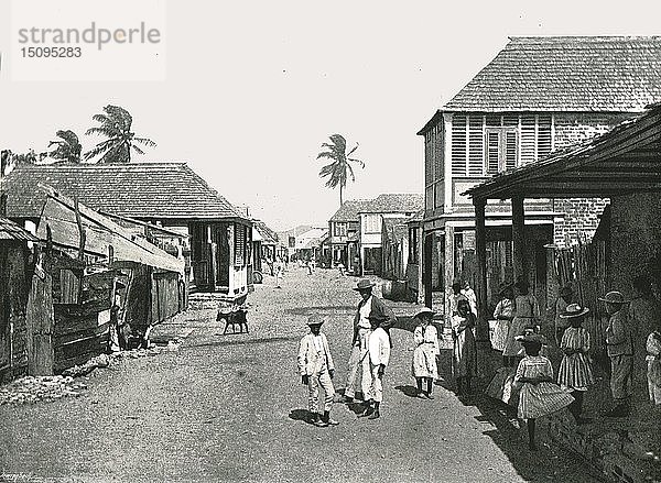 Straßenszene in Port Royal  Jamaika  1895. Schöpfer: York & Sohn.