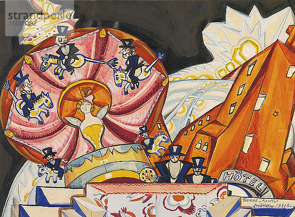 Théâtre Apollo  Paris  1921. Künstler: Sudeykin  Sergei Jurjewitsch (1882-1946)