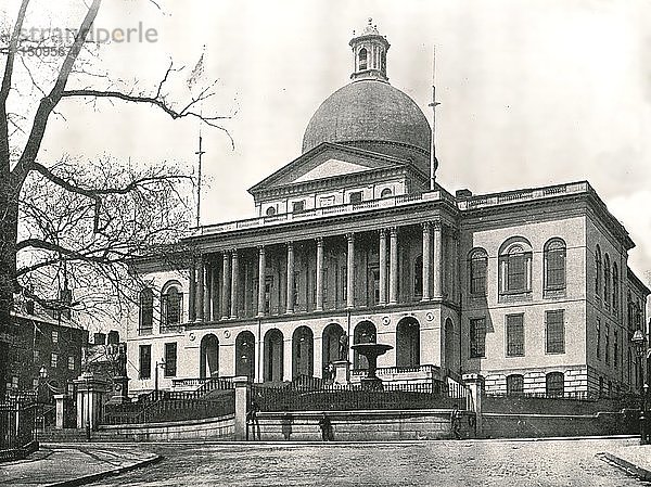 Das Staatshaus von Massachusetts  Boston  USA  1895. Schöpfer: W & S Ltd.