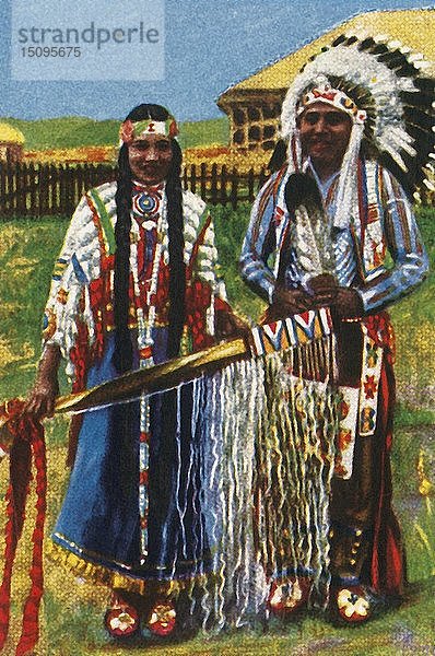 Junge amerikanische Ureinwohner  um 1928. Schöpfer: Unbekannt.