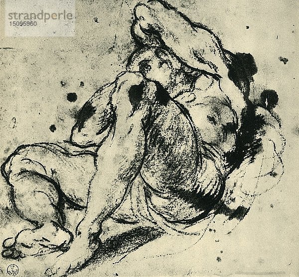 Figur eines Mannes  Mitte/Ende des 16. Jahrhunderts  (1943). Schöpfer: Jacopo Tintoretto.