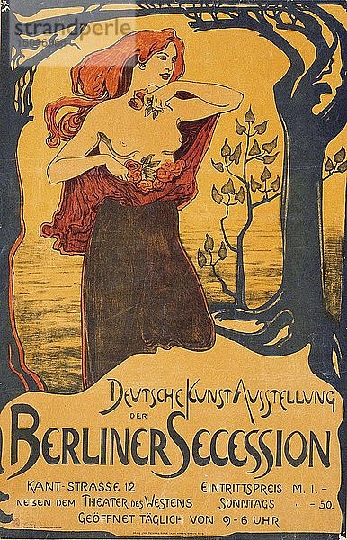 Plakat für die Berliner Sezessionsausstellung  um 1900. Künstler: Anonym